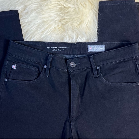 AG The Farrah High Rise Black Skinny Jeans, Size 29 - Picture 4 of 12